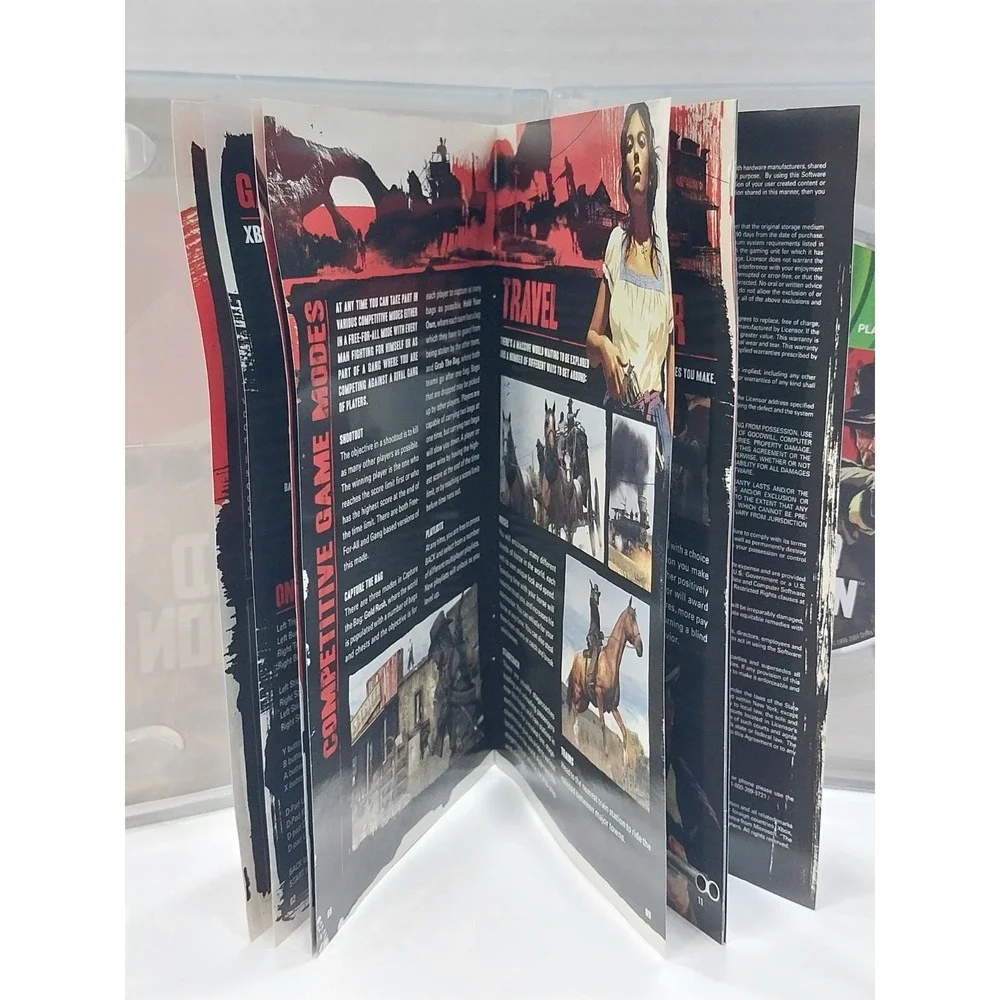 Red Dead Redemption (Microsoft Xbox 360, 2010) Manual Tested Working Fast Ship